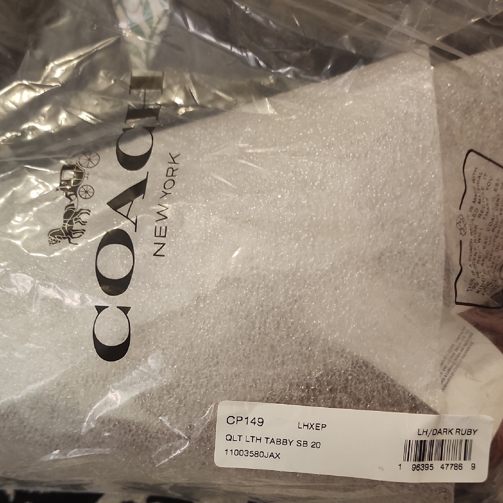 Coach Dark Ruby Tabby Shoulder Bag 20